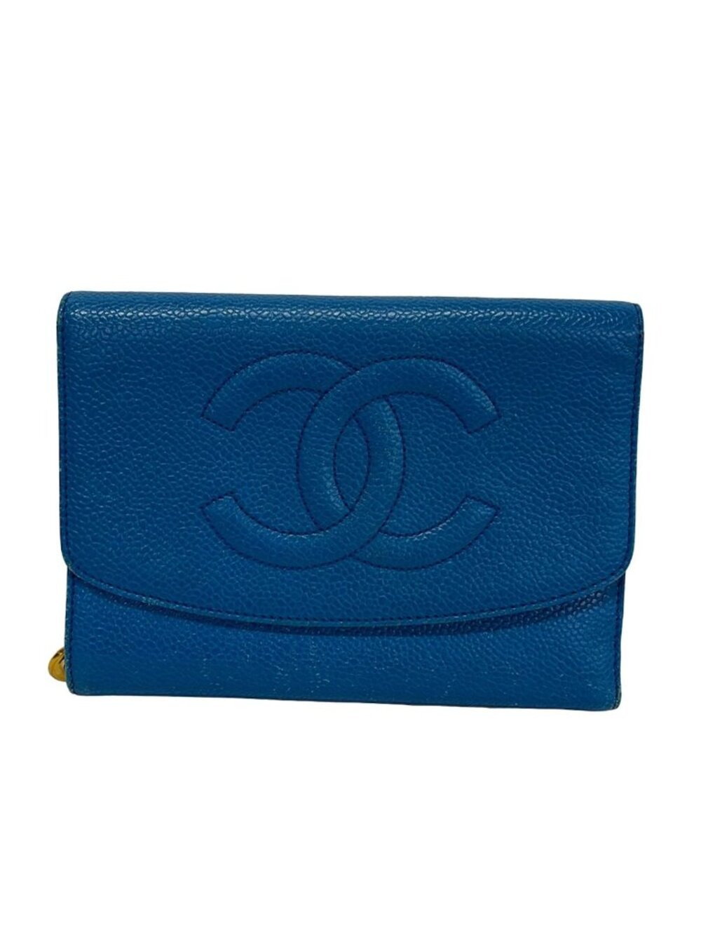 Chanel Trifold Wallet Blue